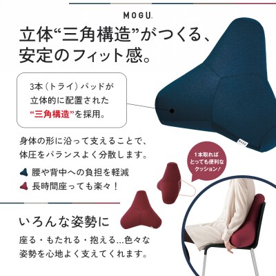 【MOGU‐モグ‐】プレミアム　トライパッドクッション ネイビー[No5698-7651]