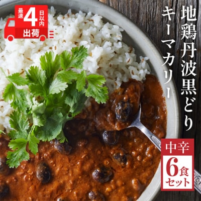 【最短4日以内発送!】地鶏丹波黒どりと丹波黒大豆のキーマカリー 6食セット[No5698-1019]