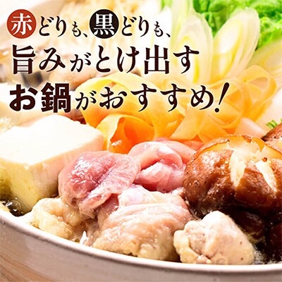 【お中元】地鶏 丹波 黒どり & 赤どり 切身 各500g 計4パック[No5698-1052]