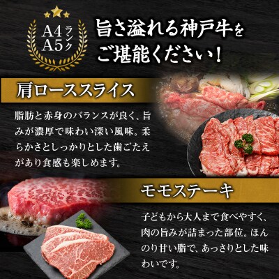 神戸牛 福袋 帝神 おまかせコース B  肩ローススライス ももステーキ[No5698-1143]