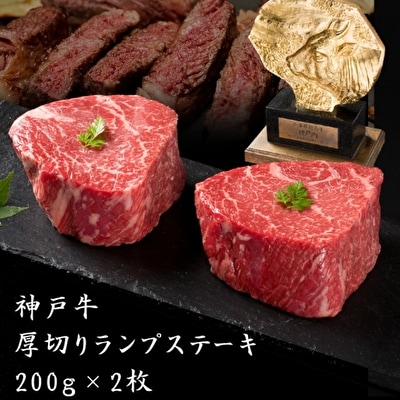 神戸牛 厚切り ランプステーキ 400g(200g×2枚)[No5698-1170]