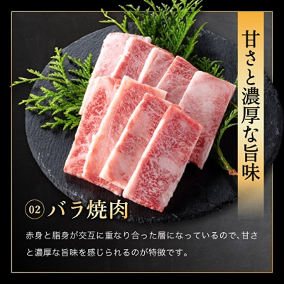 焼肉セット3種 バラ モモ 牛タン 計500g 神戸牛 キャンプ 黒毛和牛[No5698-1274]