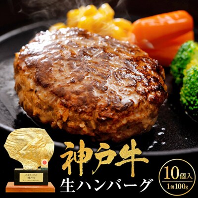 神戸牛 ハンバーグ 100g×10個  神戸ビーフ 国産[No5698-1275] | ふるさと納税のお礼品
