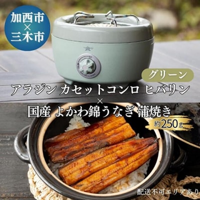 アラジン カセットコンロ ヒバリン グリーン 緑 国産よかわ錦うなぎ蒲焼き[No5698-1430]