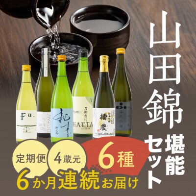 【山田錦堪能セット】定期便 4蔵元 6種 6か月連続お届け 純米吟醸 [No5698-1469]