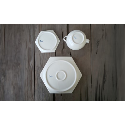 白瓷 Meal set お食事セット 皿 スープカップ セット スープ皿[No5698-1570]