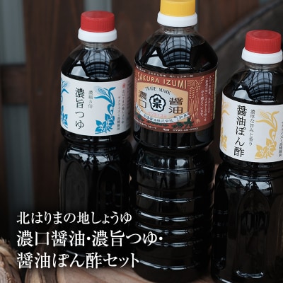 濃口醤油 1L 濃縮5倍 濃旨つゆ 醤油ぽん酢 700ml セット[No5698-1340]
