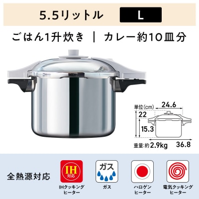 期間限定寄附額 アサヒ軽金属 圧力鍋 フライパン セット ゼロ活力なべ [No5698-8014]