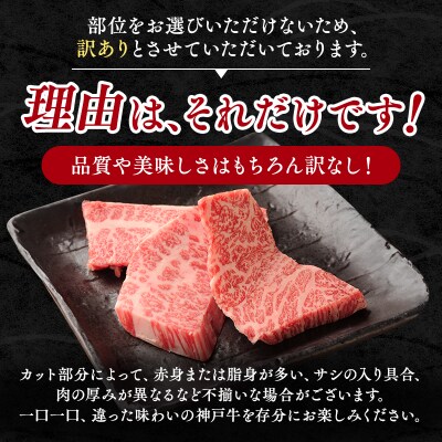 神戸牛 訳あり 焼肉用 400g×2 計800g 小分け 切り落とし [No5698-1748]
