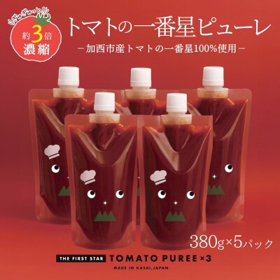 トマトピューレ 380g×5本[No5698-1656]