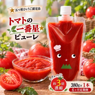 定期便 6ヶ月 トマトピューレ 380g×1本[No5698-1658]