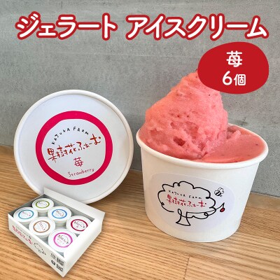 ジェラート いちご 6個 アイス アイスクリーム スイーツ [No5698-1615]