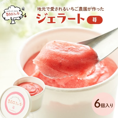 ジェラート いちご 6個 アイス アイスクリーム スイーツ [No5698-1615]