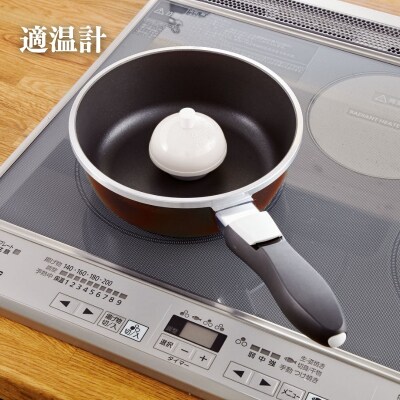 適温計(ピュアホワイト) 焼き物 フライパン 料理[No5698-2266]
