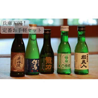 兵庫五国!定番お手軽セット 日本酒 純米酒 純米吟醸酒 飲み比べセット[No5698-2400]