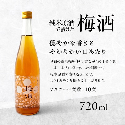 梅酒 純米原酒でつけた梅酒 720ml 1本 果実酒 低アルコール[No5698-2484]