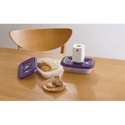 期間限定寄附額 [真空クリアボックス M] 真空ポンプ付き 真空保存容器[No5698-2490]