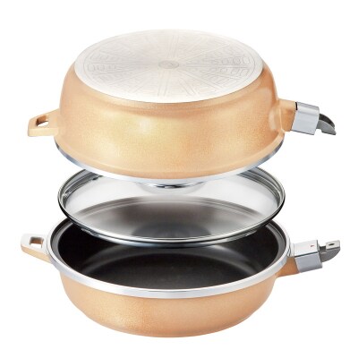 フライパンセット24cm取っ手が取れるシャンパンゴールドアサヒ軽金属 [No5698-2535]