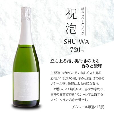 純米スパークリング　祝泡 SHU-WA 720ml　箱なし　富久錦[No5698-2769]