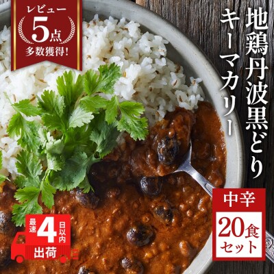 キーマカレー 地鶏丹波黒どりと丹波黒大豆のキーマカリー 20食セット[No5698-2341]