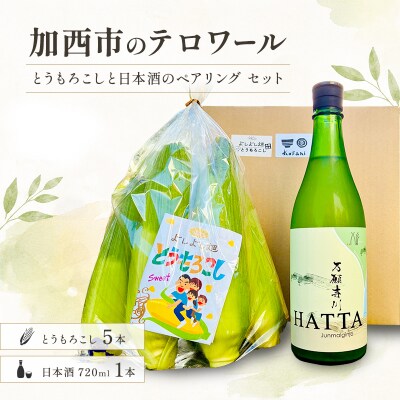 加西市のテロワール 日本酒 とうもろこし ペアリング セット[No5698-2813]