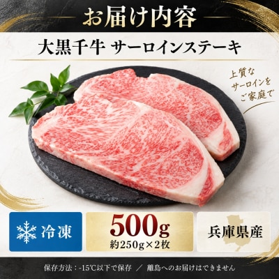 大黒千牛　サーロインステーキ 500g 黒毛和牛 ステーキ 和牛[No5698-2817]