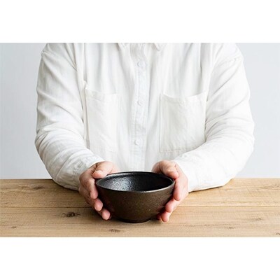 信楽焼 ごはん茶碗 とび茶生成りセット s18-wa12