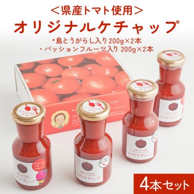 【きたなかそう】県産トマト使用 オリジナルケチャップ2種4本セット
