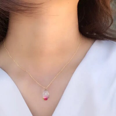 長七屋の月桃ネックレス　14KGF　M(BOX付)【GeーGFーnec13ー3】証明書付