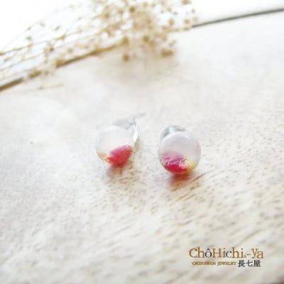 長七屋の月桃ピアス【GeP-1】証明書付