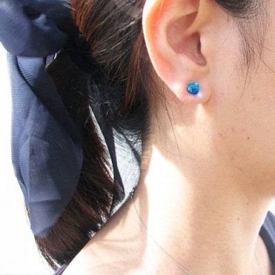 長七屋のケラマブルーピアス　KP-1 証明書付き