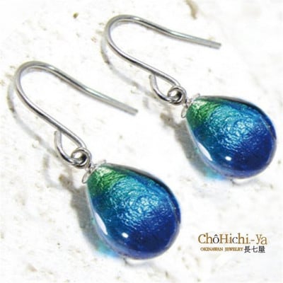 長七屋のケラマブルーピアス　KP-3　証明書付き