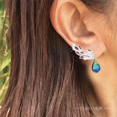 長七屋のケラマブルーピアス　GT-E-06_R　証明書付き　シルバー