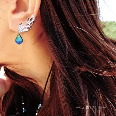 長七屋のケラマブルーピアス　GT-E-06_L　証明書付き　シルバー