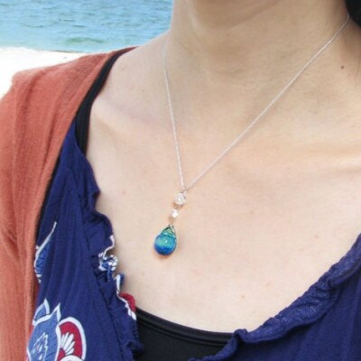 長七屋のケラマブルーネックレス　nec14-1 　証明書付き　シルバー