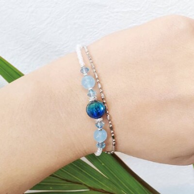 長七屋のケラマブルーブレスレット　KB-4 　証明書付き