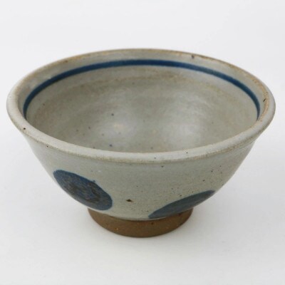 伝統のやちむん　丸紋 3.5寸マカイ ペア　【仁陶器工房】