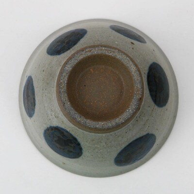 伝統のやちむん　丸紋 3.5寸マカイ ペア　【仁陶器工房】