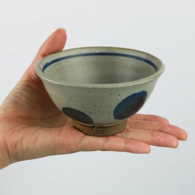 伝統のやちむん　丸紋 3.5寸マカイ ペア　【仁陶器工房】