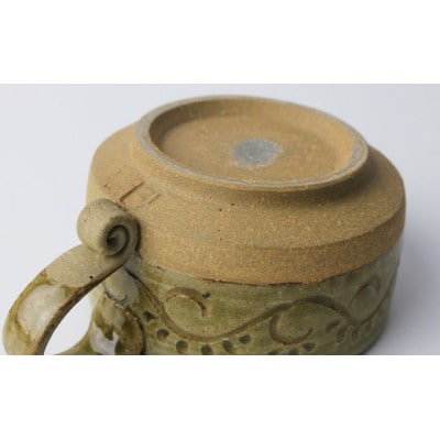 伝統のやちむん　からくさ紋様スープカップ(1個)【仁陶器工房】