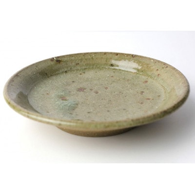 伝統のやちむん　灰釉 5寸丸皿 ペア　【仁陶器工房】