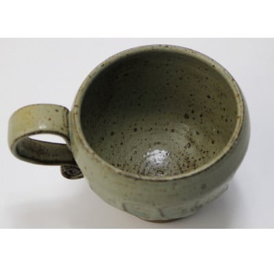 伝統のやちむん　城壁カット カップ(1個)【仁陶器工房】
