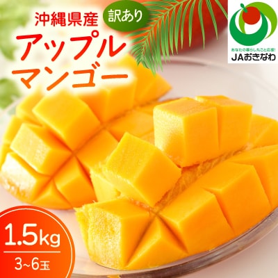 【2026年6月から順次発送・訳あり】JAおきなわ厳選 アップルマンゴー1.5kg(3～6玉)