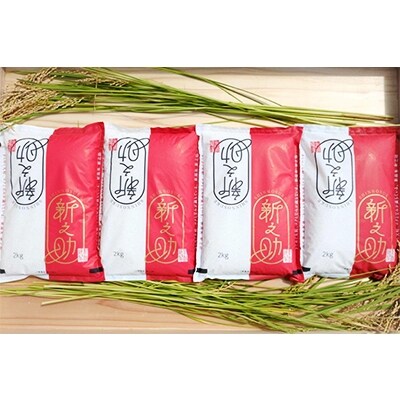 【令和6年産・新潟県特別栽培米】「新之助」8kg(2kg×4袋) ブランド米 精米 新潟県 弥彦村