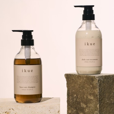 木曽駒ヶ岳の天然水を使った ikue 4stepcare シャンプー&トリートメント