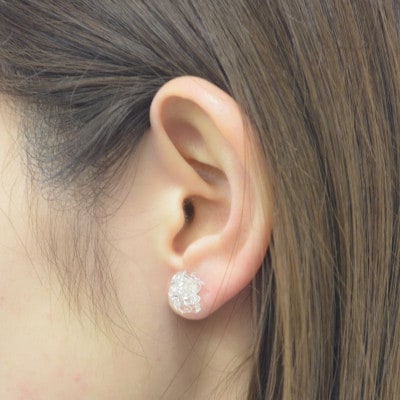 【木曽発】アップサイクルガラス ピアス lino