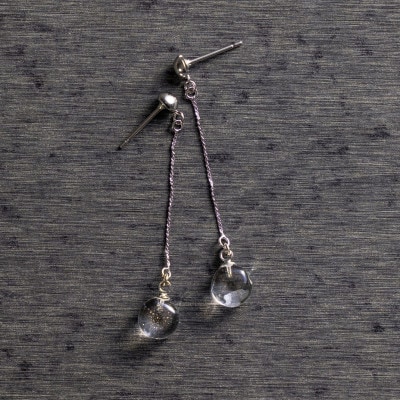 【木曽発】アップサイクルガラス アクセサリー cube-crystal