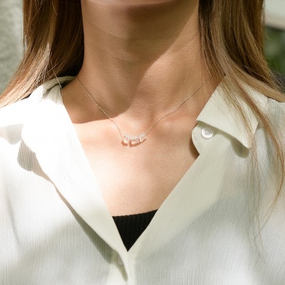 【木曽発】アップサイクルガラス アクセサリー cube-matsunomi ネックレス