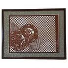 伊勢型紙額　道具彫り　『鼓』