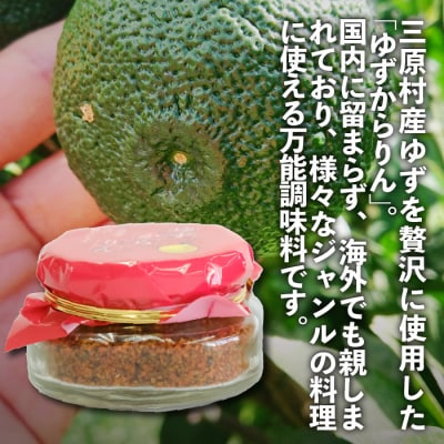 三原村の赤い柚子胡椒　【ゆずからりん】3個セット